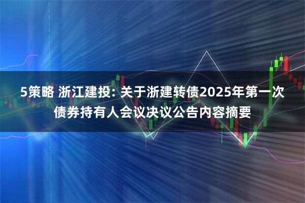 5策略 浙江建投: 关于浙建转债2025年第一次债券持有人会议决议公告内容摘要
